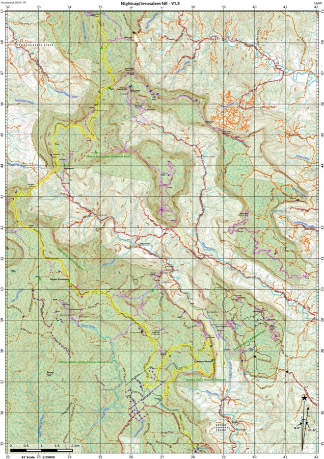 Preview of Nightcap & Jerusalem / Gidjuum Gulganyi map: North-east